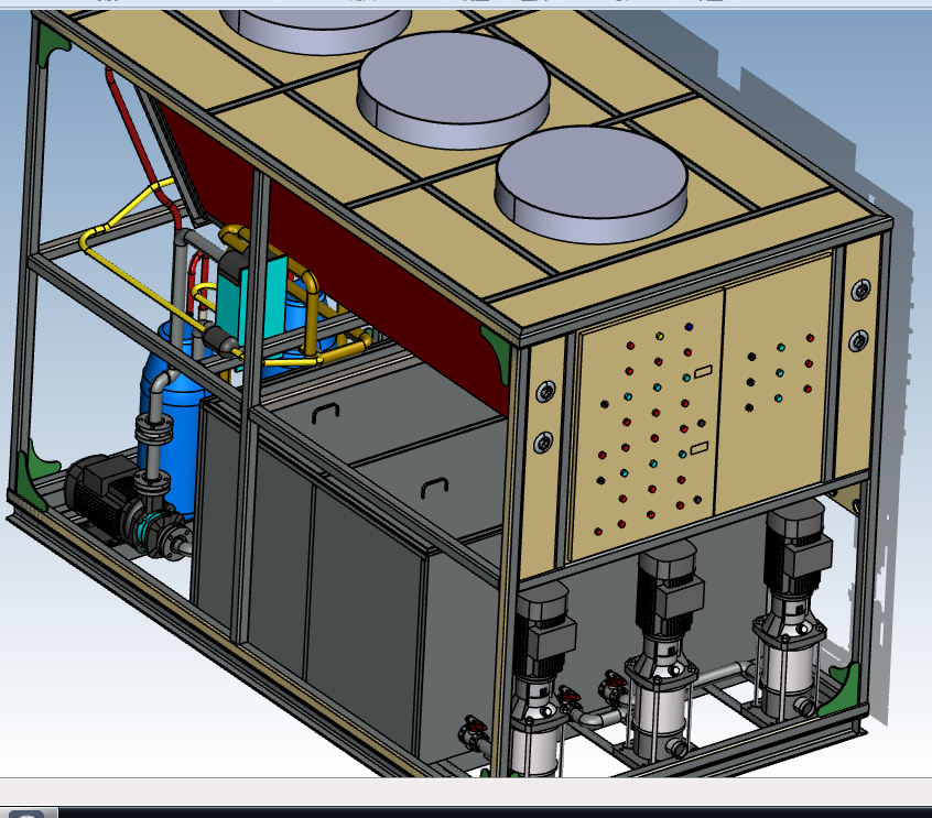 风冷冷冻水机组设计模型（带保温水箱）4.png