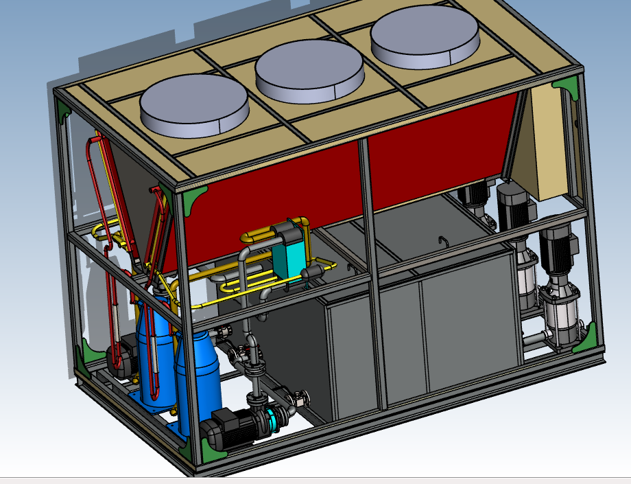 风冷冷冻水机组设计模型（带保温水箱）2.png