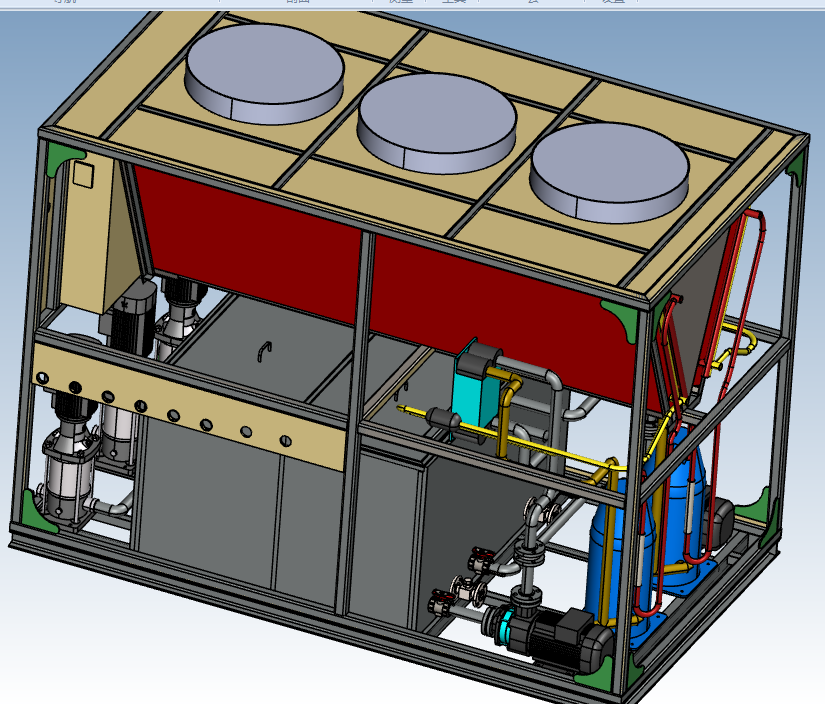 风冷冷冻水机组设计模型（带保温水箱）.png