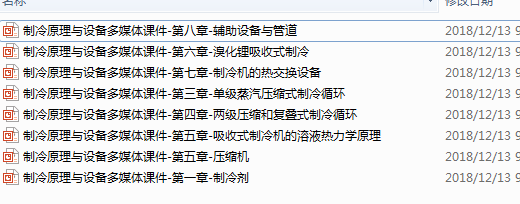 《制冷原理与设备 》中原工学院 课件PPT